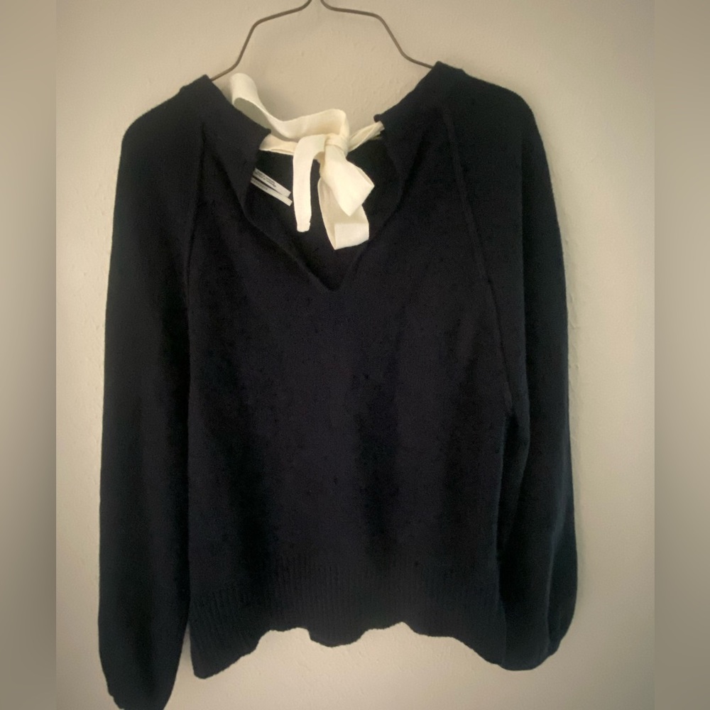 Anthropologie EMILY PUFF-SLEEVED Sweater Sz XS